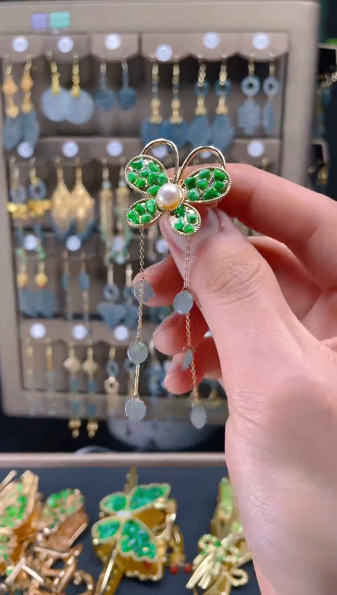 【闪购商品】翡翠耳饰合金0105翡翠饰品