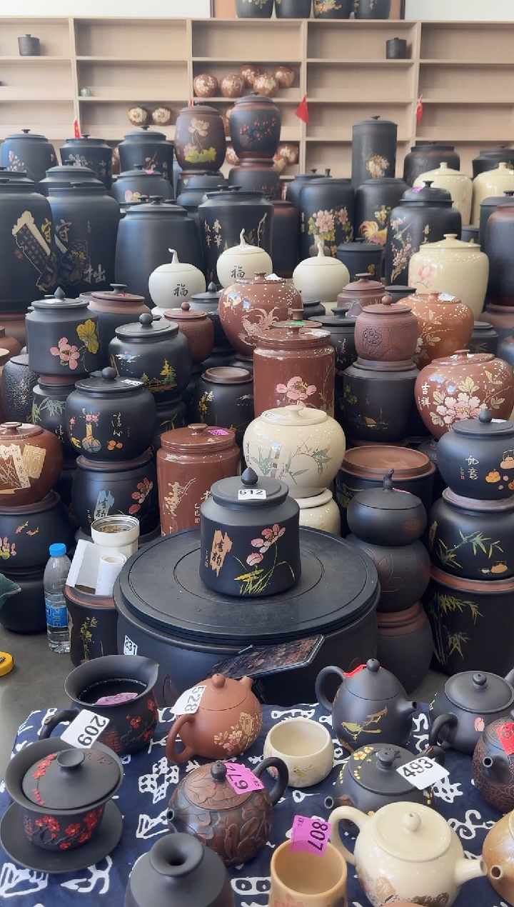 罐瑕疵茶叶罐  612  小蛮腰彩填  