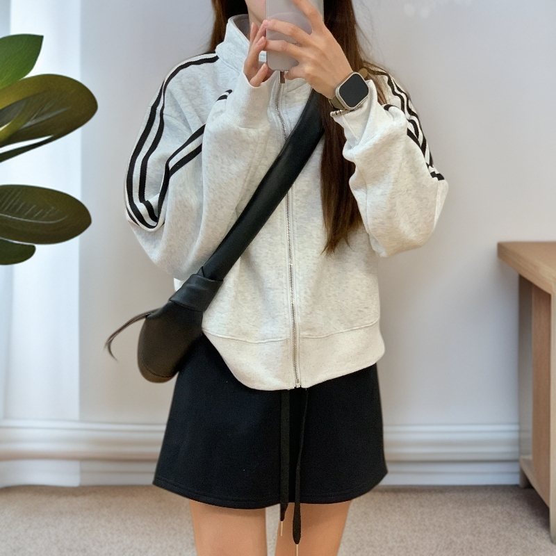 521秋款显瘦长袖潮流宽松休闲百搭短款立领时尚休闲外套上衣秋冬