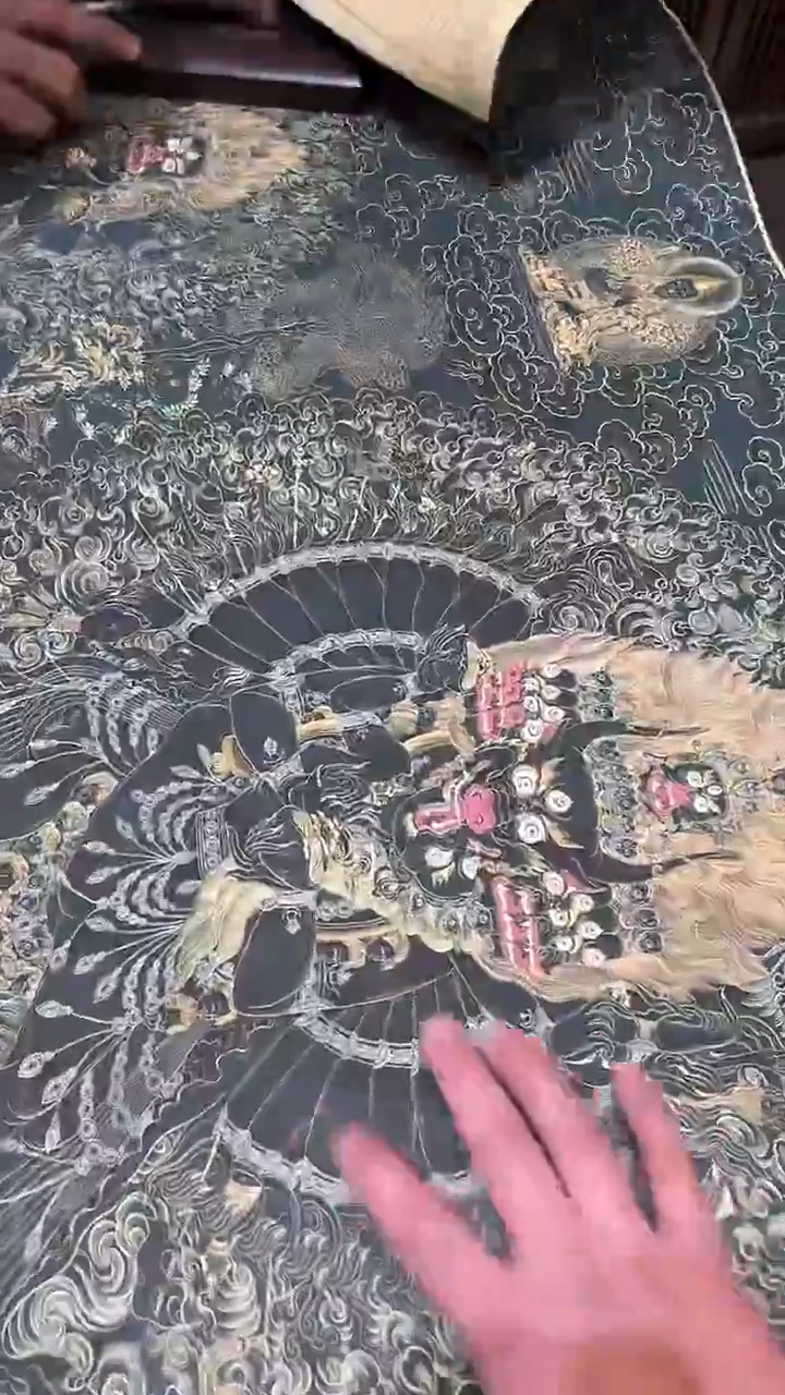 卷轴画【主播精品】高端卷轴画——唐卡AA9大威德金刚