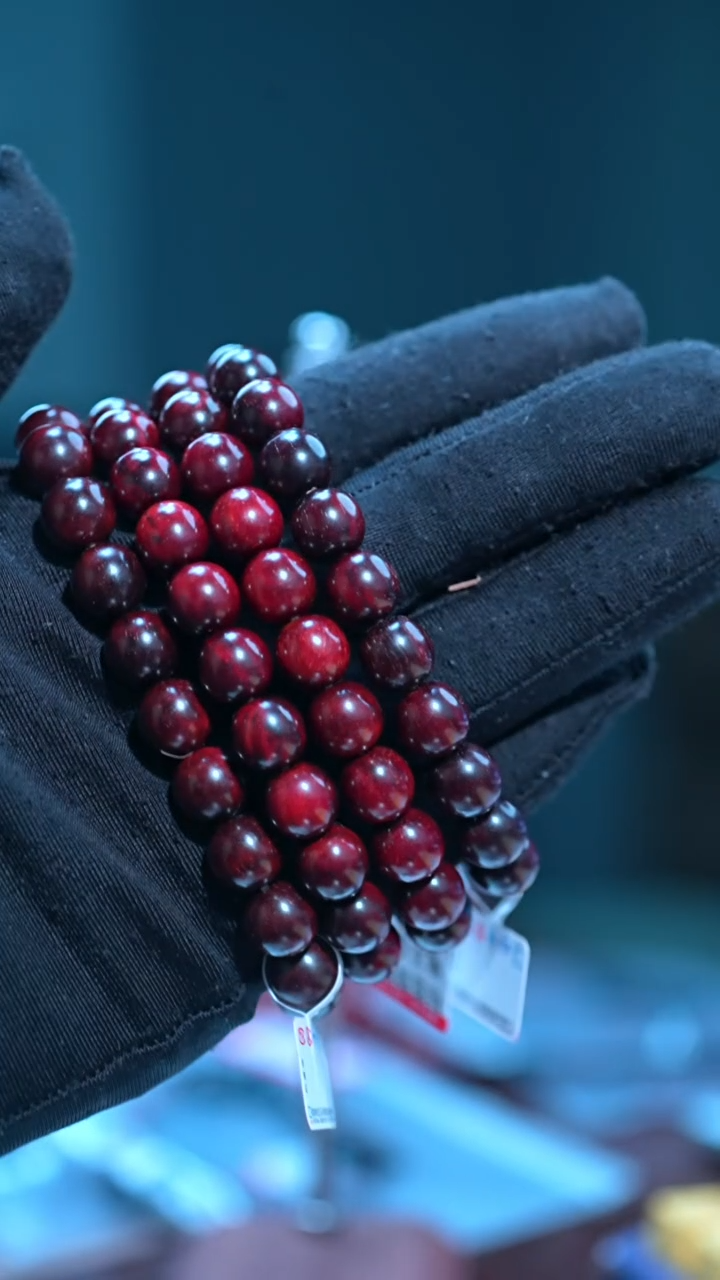 手串/手链小叶紫檀x15  印度小叶紫檀9.9*9.9微瑕手串