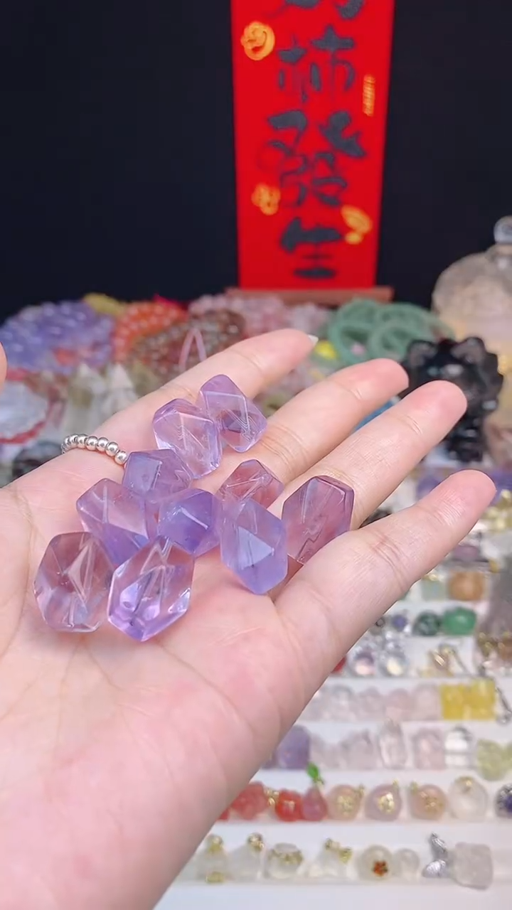 【闪购商品】水晶配件未镶嵌紫水晶随形一个装