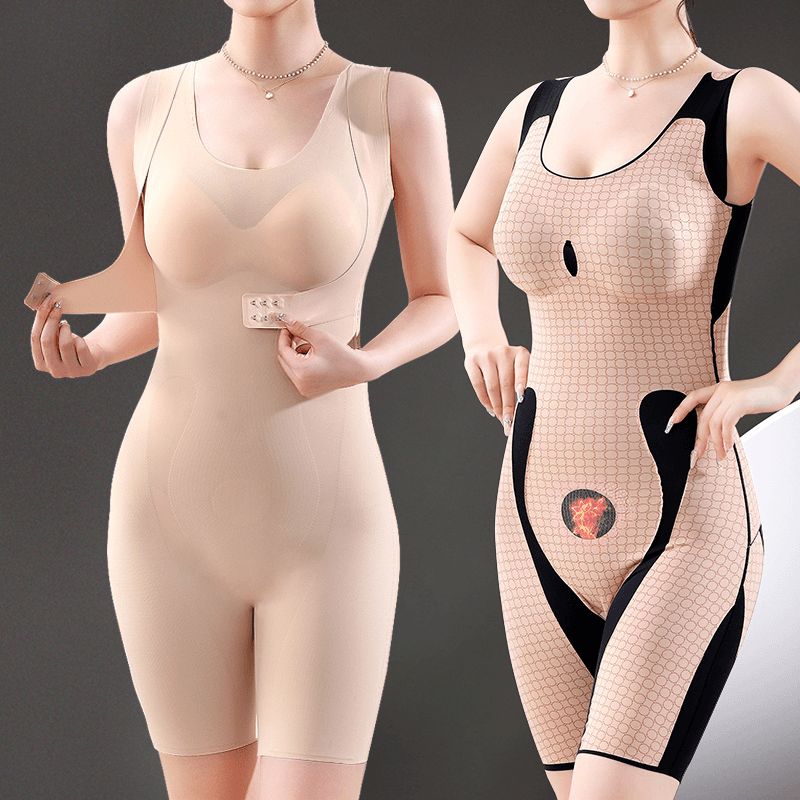 收腹连体塑身衣托胸带强压束身束腰紧身衣修身提臀显瘦美体塑形衣