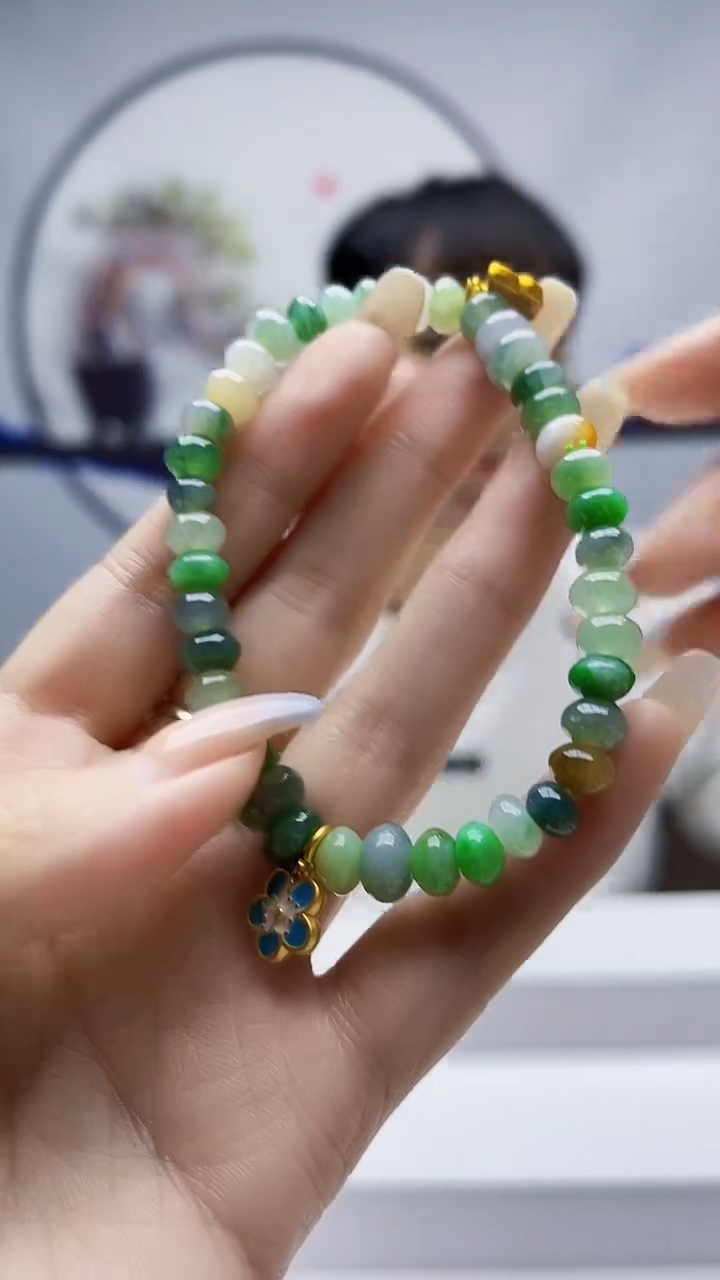 未镶嵌定制翡翠毛货-手串49