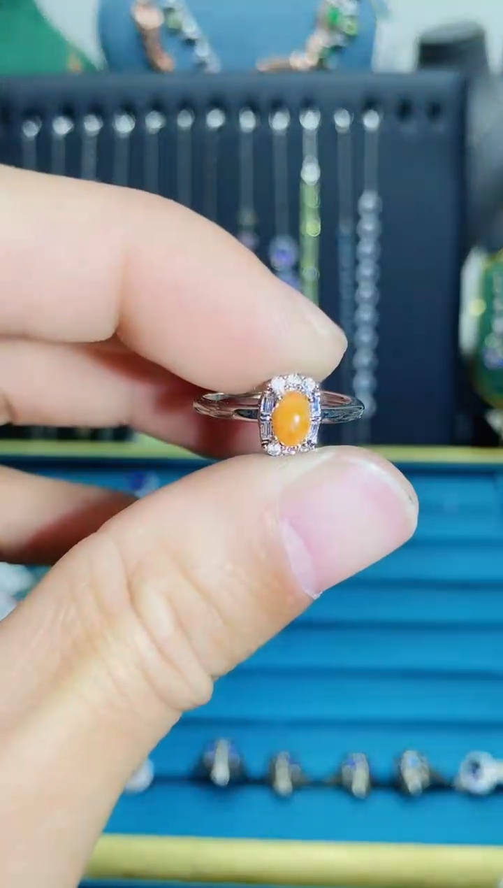 【闪购商品】欧泊戒指银S925镶嵌1121