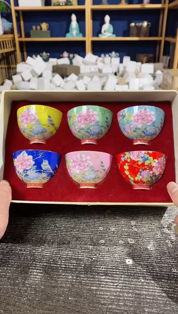 【闪购商品】其他珐琅珍藏鸡心杯6杯套