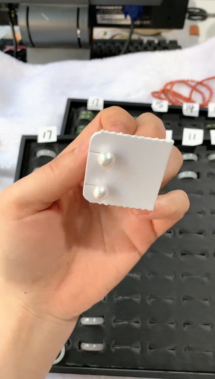 【闪购商品】淡水珍珠耳饰银S925镶嵌耳钉3