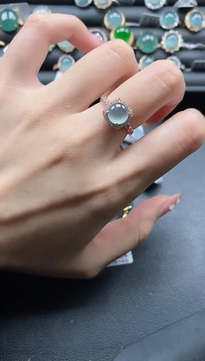 【闪购商品】翡翠戒指银S925镶嵌1111