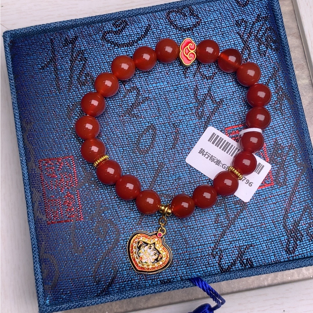 【九尾珠莲0611】红玛瑙手串8-9MM梦艺