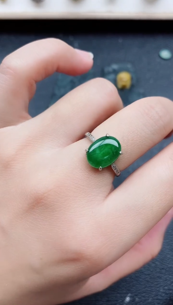 【闪购商品】翡翠戒指银S925镶嵌11111