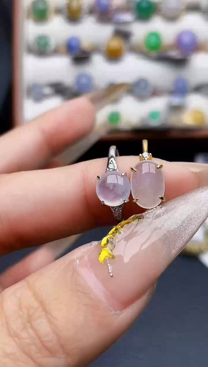 银S925镶嵌戒指翡翠0446