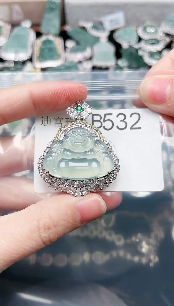 【闪购商品】翡翠颈饰未镶嵌赠皮绳532