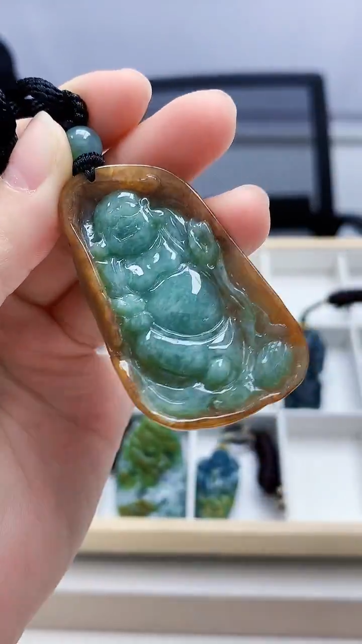 未镶嵌定制翡翠5028lr-毛货挂件16