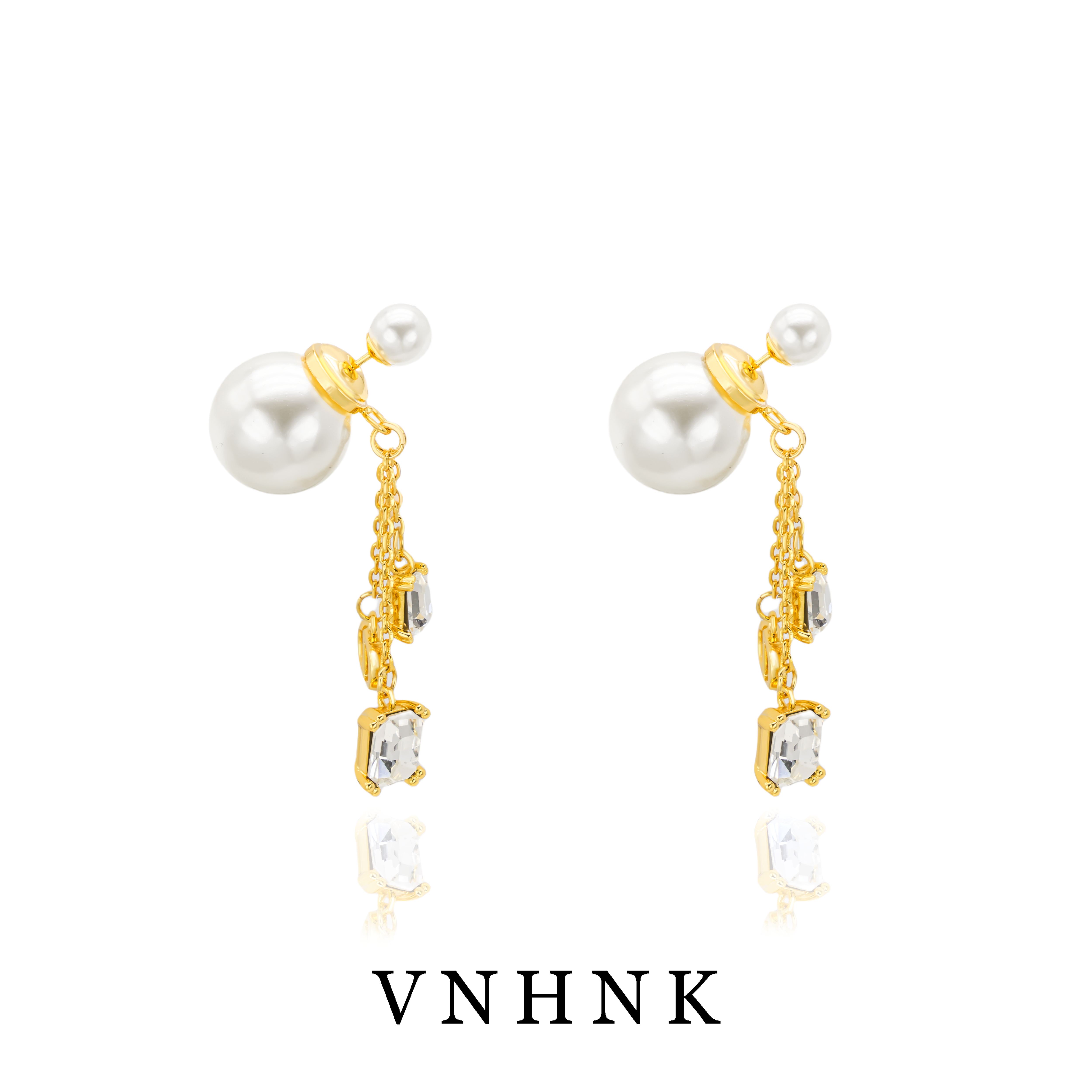 铜合金仿珍珠耳饰 美可儿    H284    白色（14mm6mm)精致耳环预售