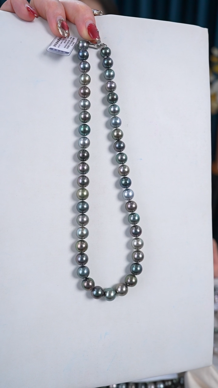 【闪购商品】海水珍珠颈饰银S925镶嵌8.5-10.3mm 大溪地项链