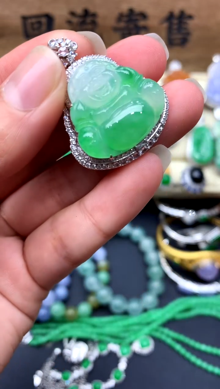 【闪购商品】翡翠颈饰18K金镶嵌394-中国好珍宝