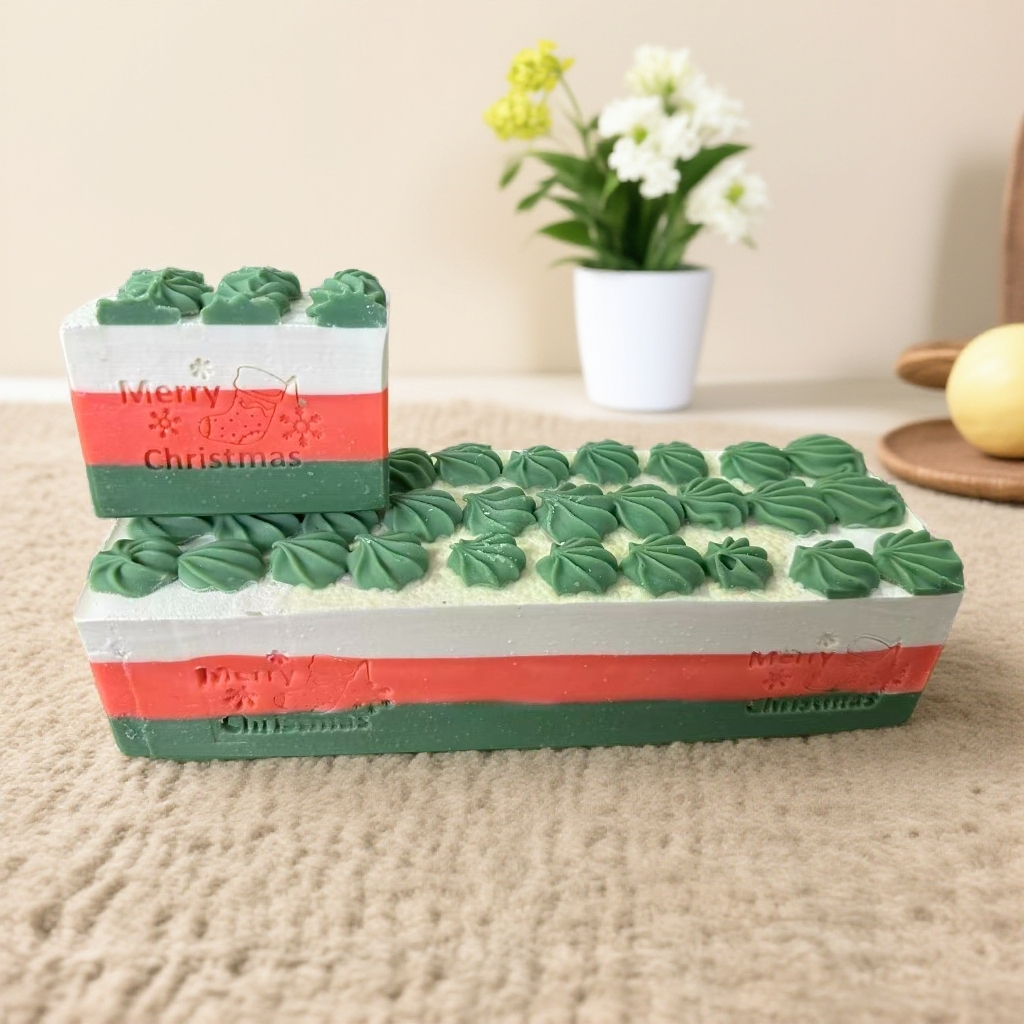 【冷皂不可加热】圣诞奶油泡芙冷制皂 瑕疵洁面皂冷皂洗感温和