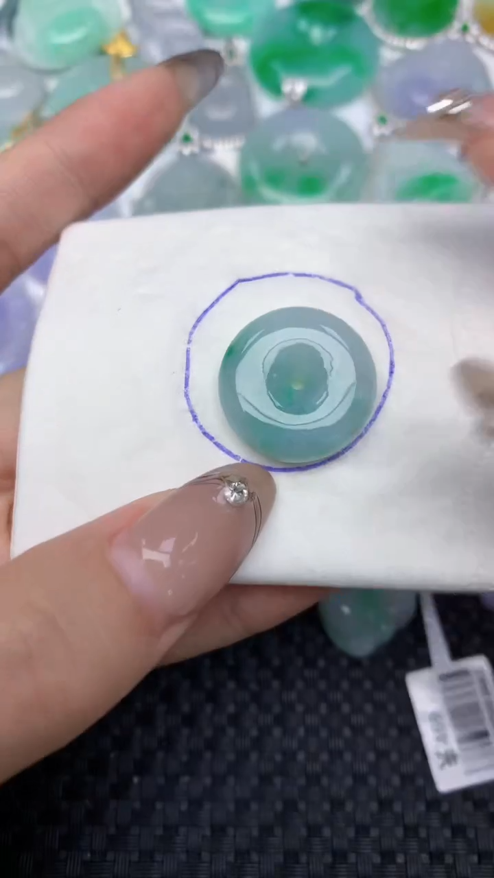 颈饰未镶嵌翡翠天然缅甸翡翠a货百元以上9元证书费自理