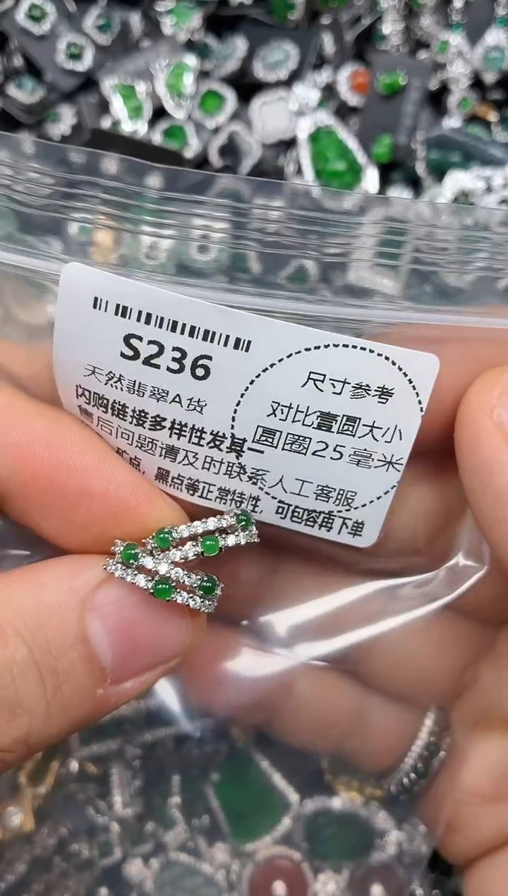 颈饰未镶嵌翡翠S236耳扣