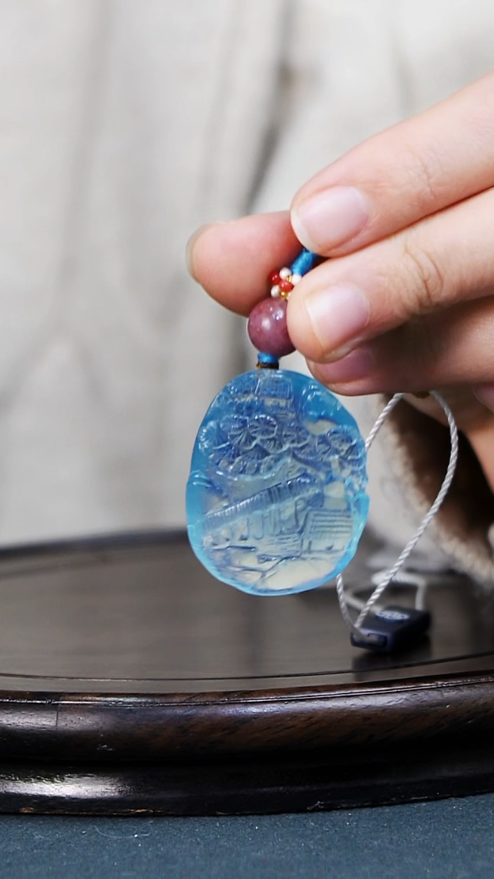 【闪购商品】铜文山居K海蓝宝挂件