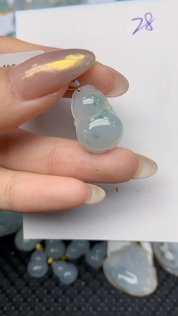 【闪购商品】翡翠颈饰18K金镶嵌天然翡翠a货
