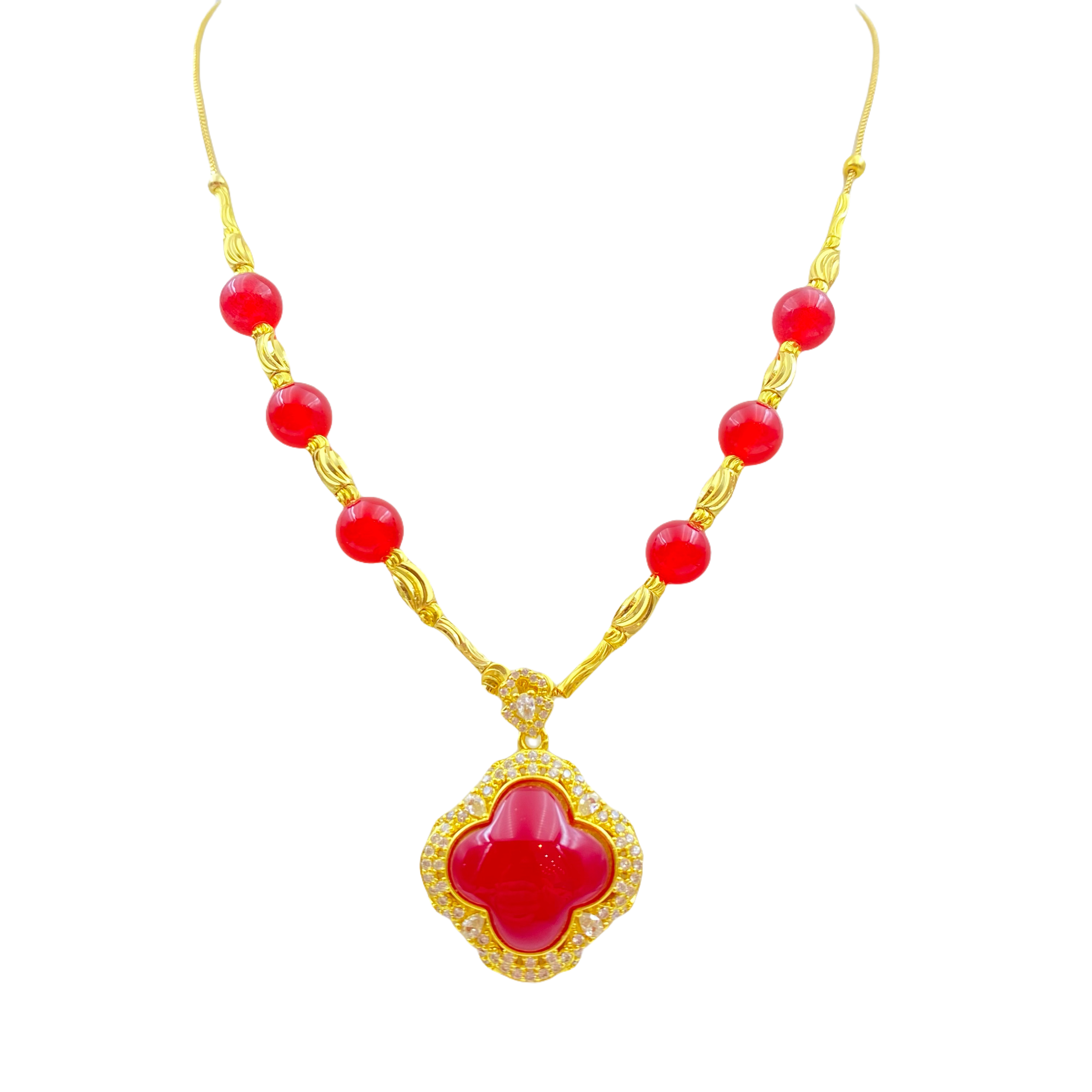 玛瑙红锦天S项链Y2429X,Y2397(FLB)合金