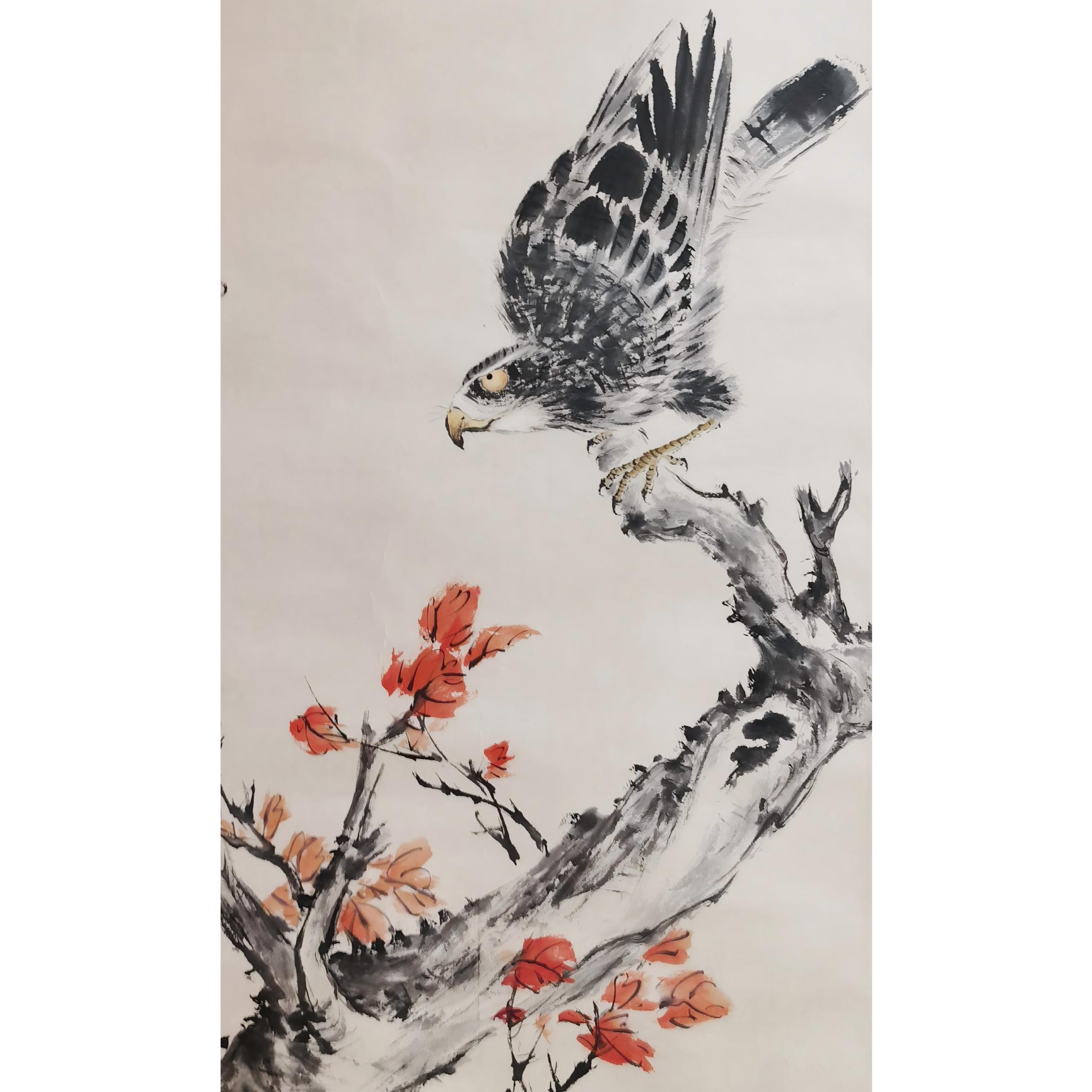 【辽拍】V250709-2-758《花鸟》（2.9平尺) 纸本镜片 yk1002