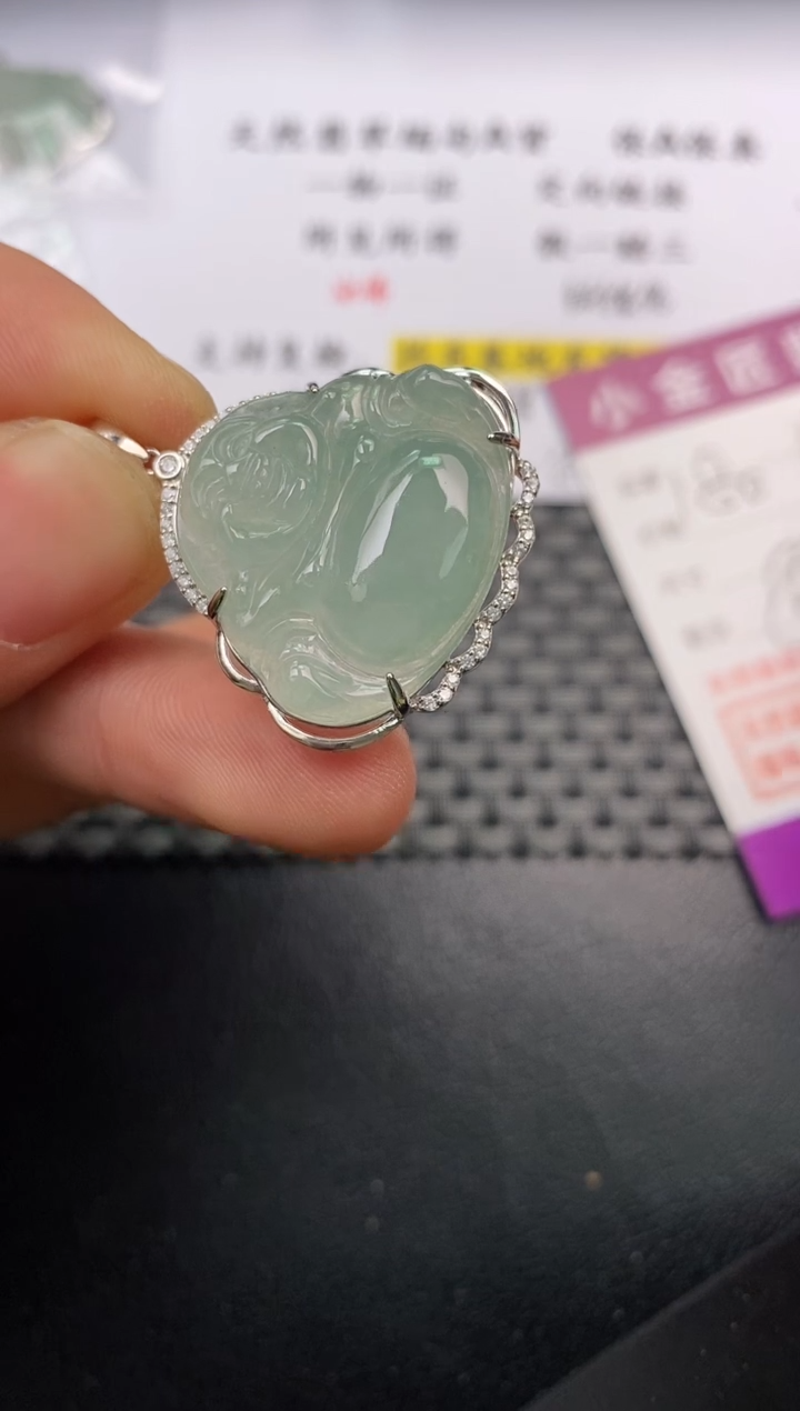 【闪购商品】翡翠颈饰银S925镶嵌挂件