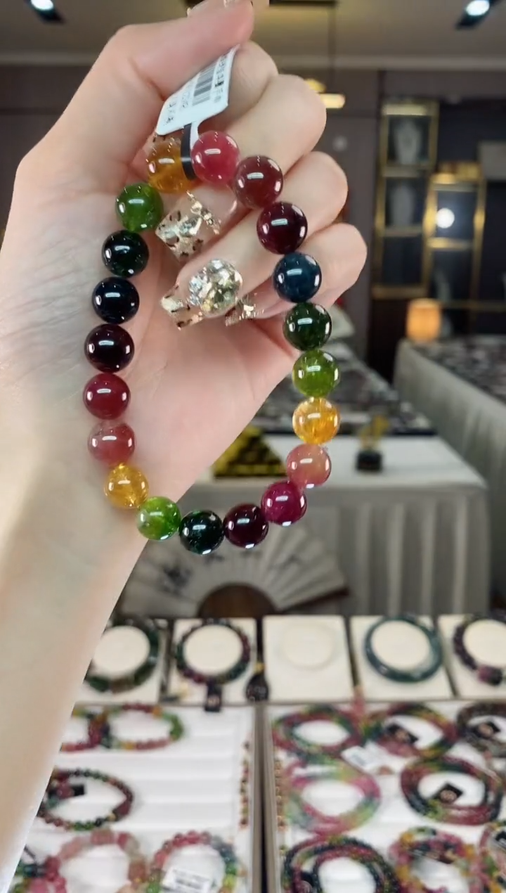 【闪购商品】碧玺单圈手串9mm+未镶嵌一物一证dan