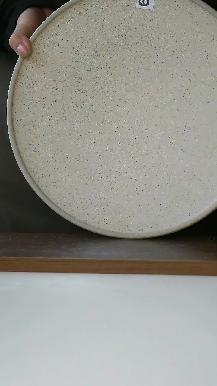 【闪购商品】陶瓷29cm粗陶牛排盘瑕@4-2@