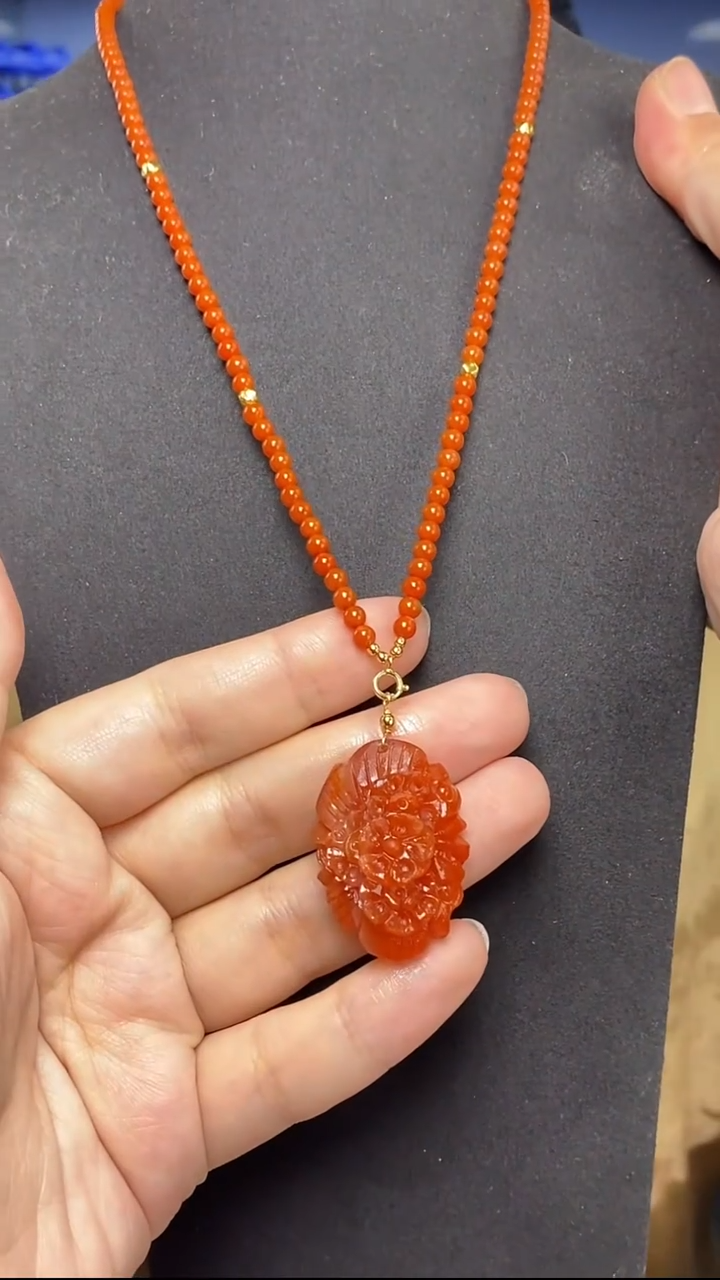 颈饰未镶嵌南红玛瑙G08950