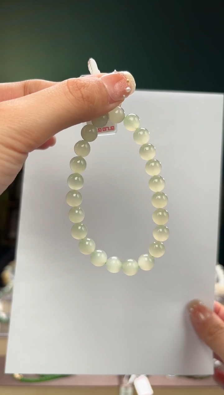 【闪购商品】和田玉手串未镶嵌卡8晴水手串