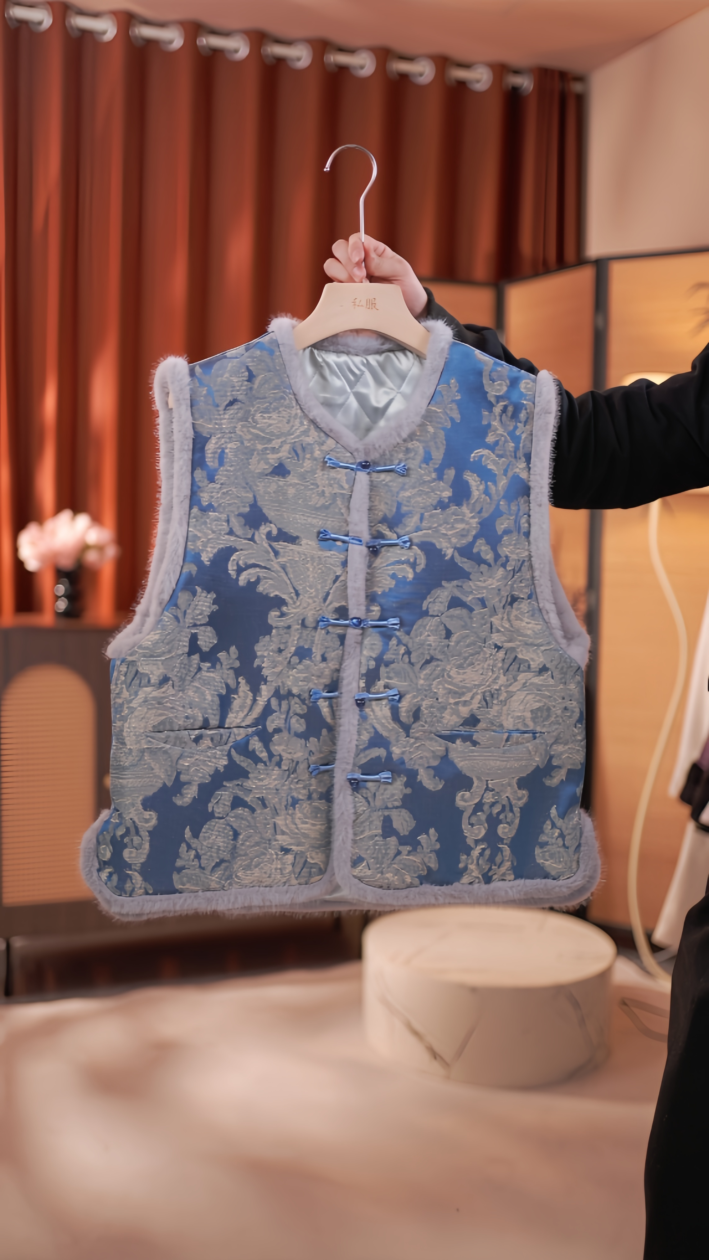 【长相思】新中式国风提花加绒加厚马甲（D283）