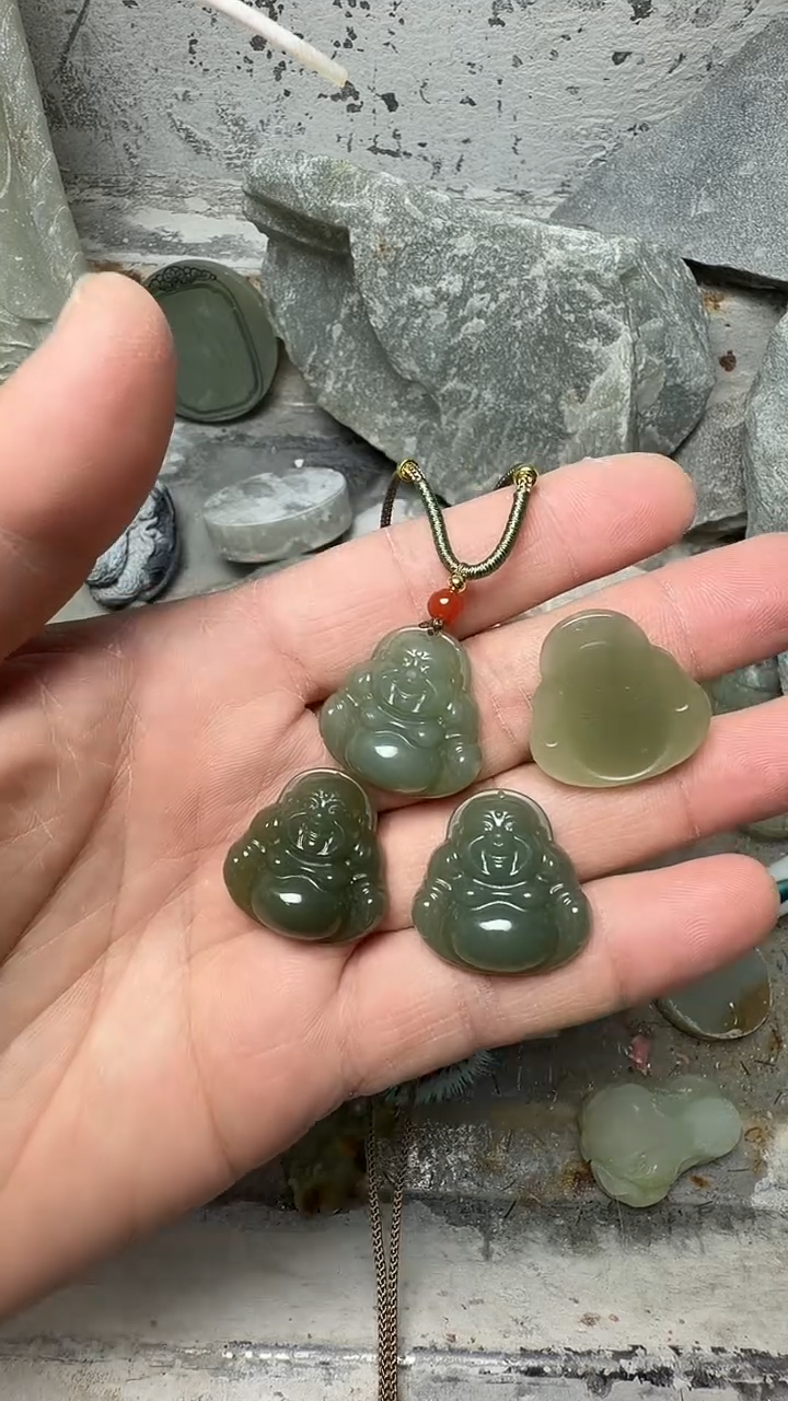 项链未镶嵌和田玉弥勒佛 拍一发一 商品多样性发货