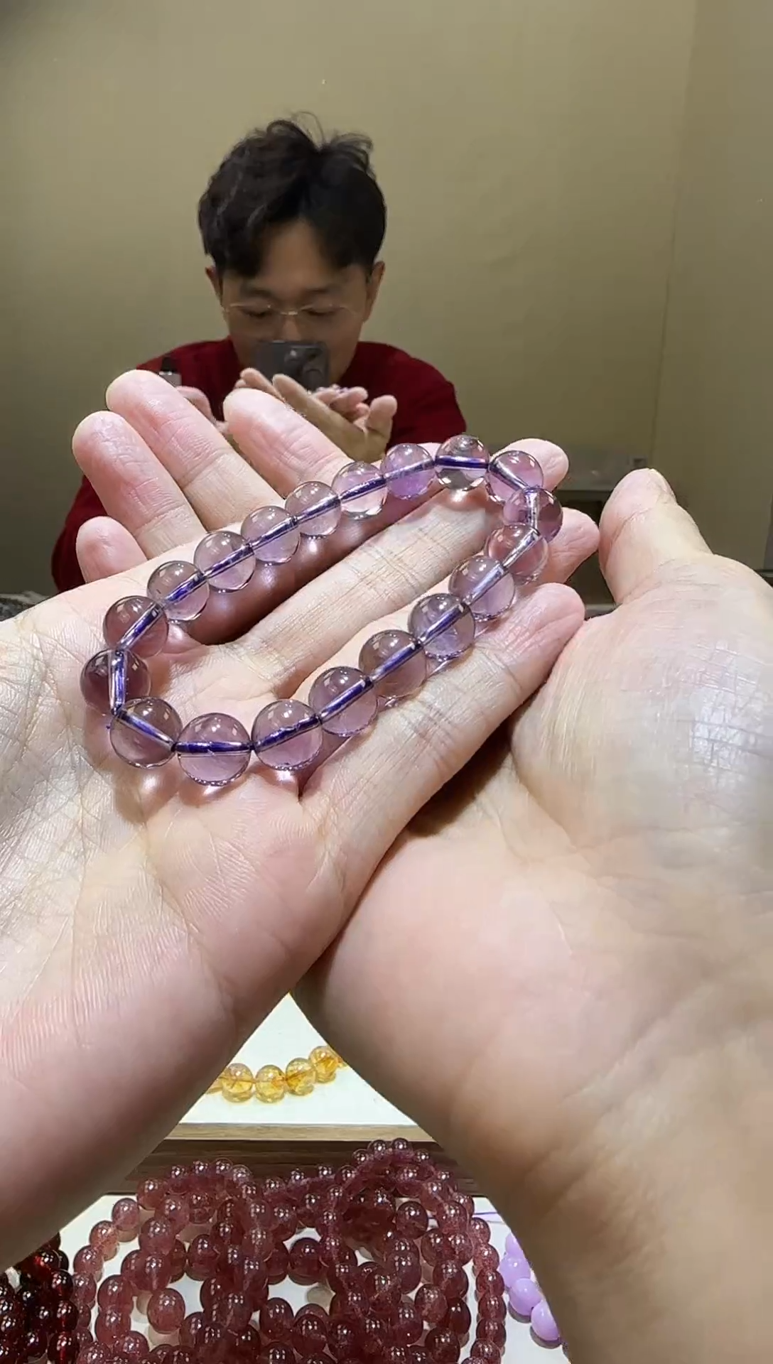 【闪购商品】水晶手链未镶嵌巴西紫水晶10