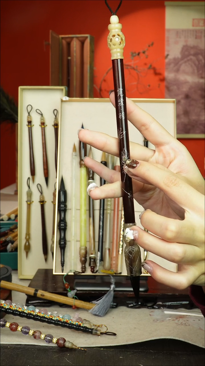 286号闪孤品高货毛笔链接 清水试笔 蘸墨不退