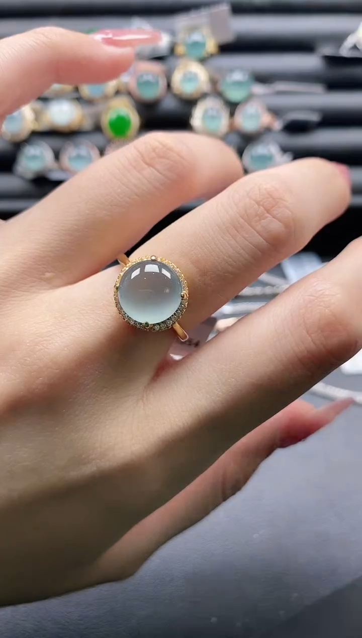 【闪购商品】翡翠戒指银S925镶嵌1111-