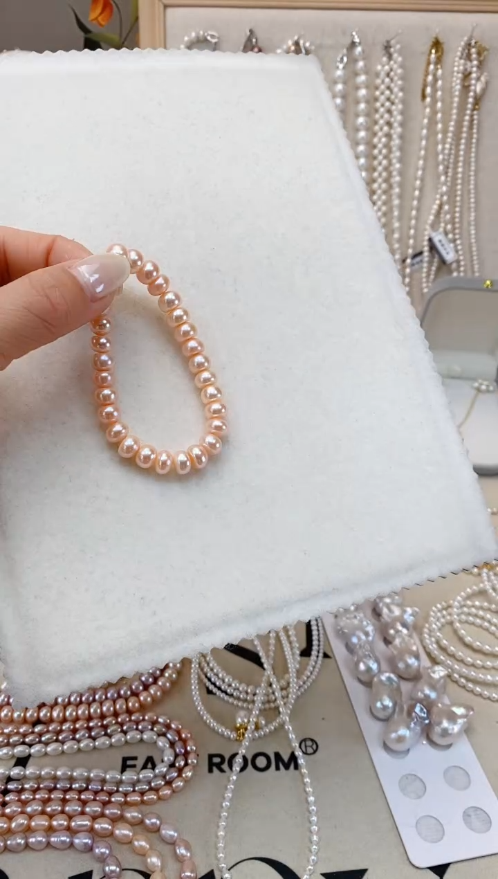 【闪购商品】淡水珍珠项链未镶嵌7-8M馒头珠手串