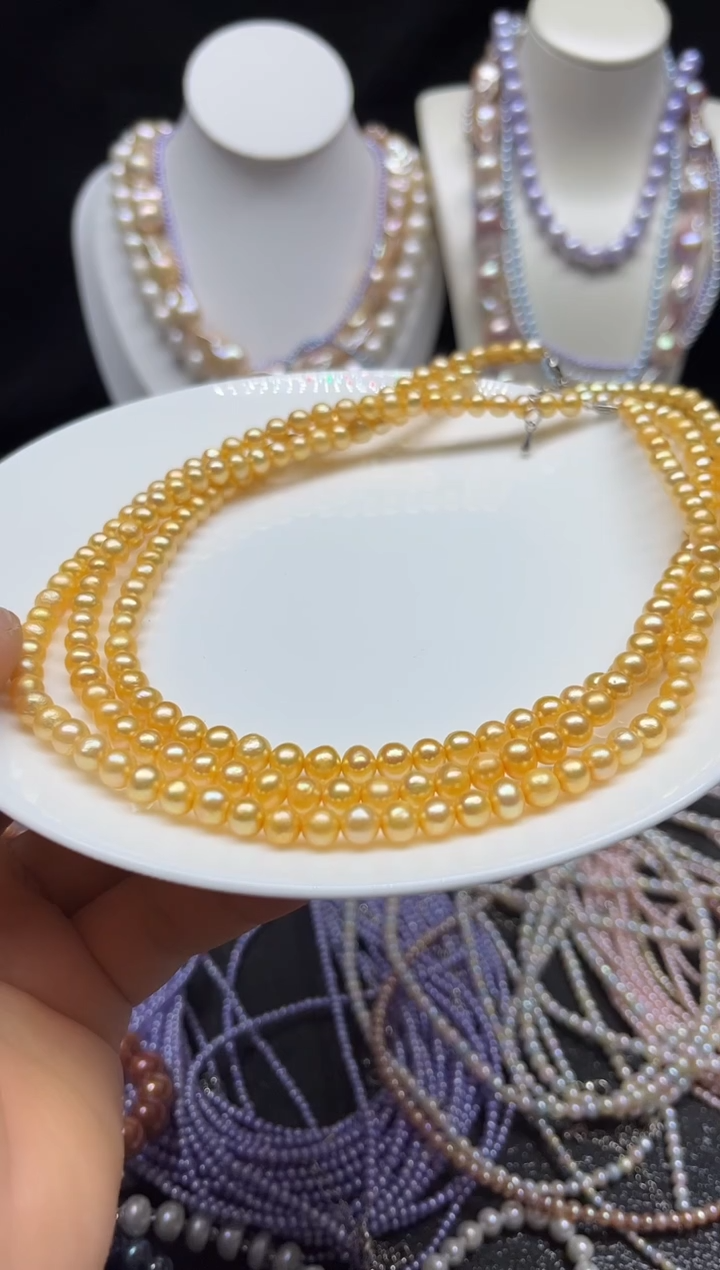 淡水珍珠未镶嵌颈饰多人