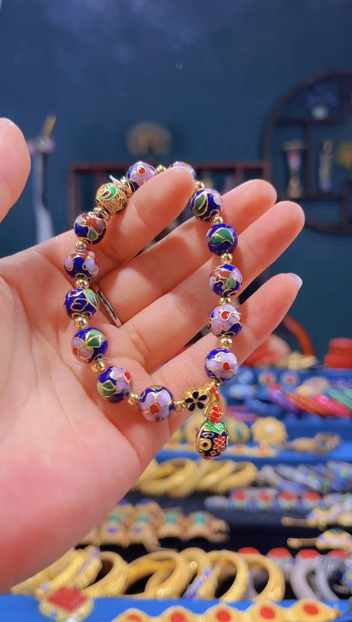 【闪购商品】非遗绝技 景泰蓝手串 宝蓝