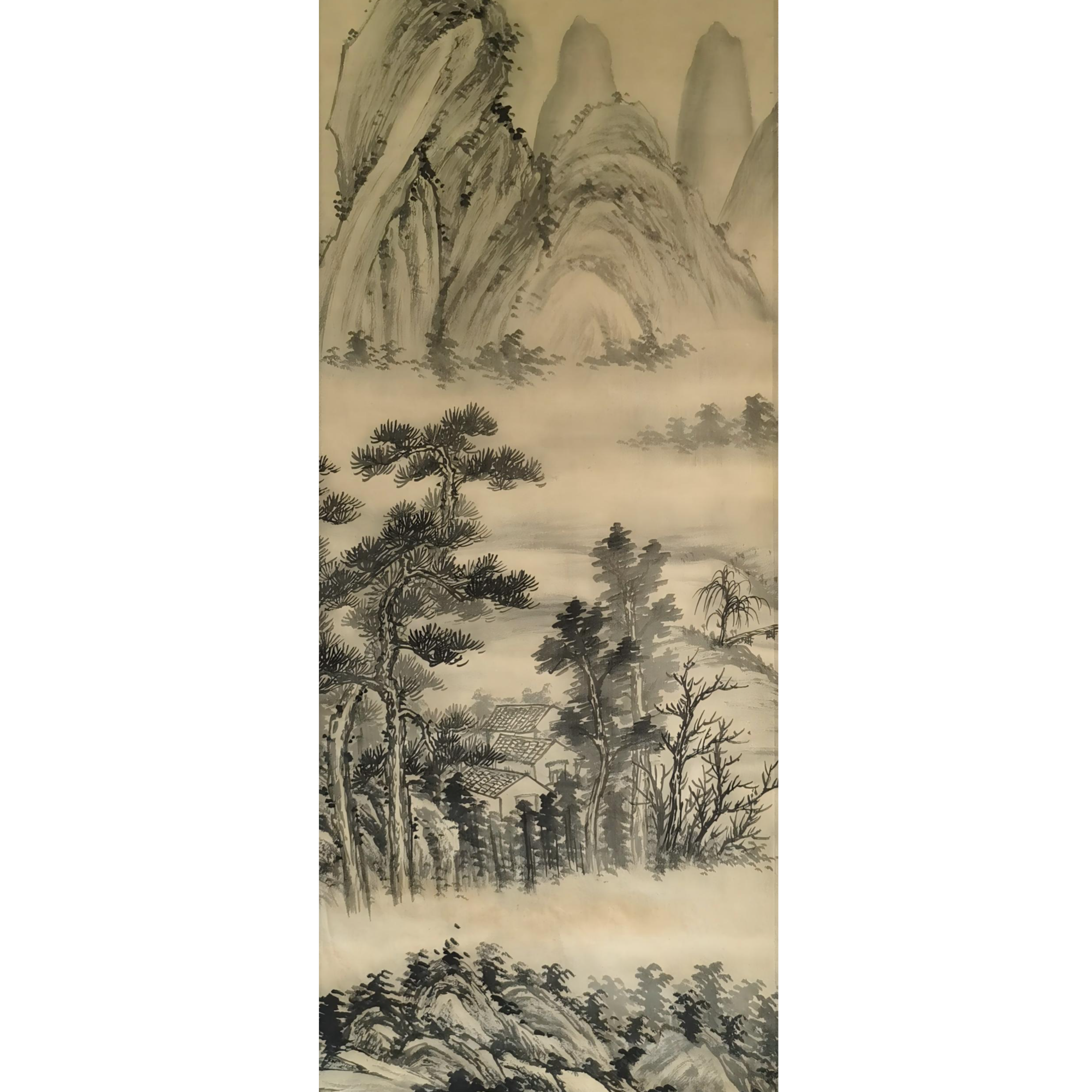 【辽拍】V250709-2-343《山水》（3.1平尺）绢本镜片 yy1210w