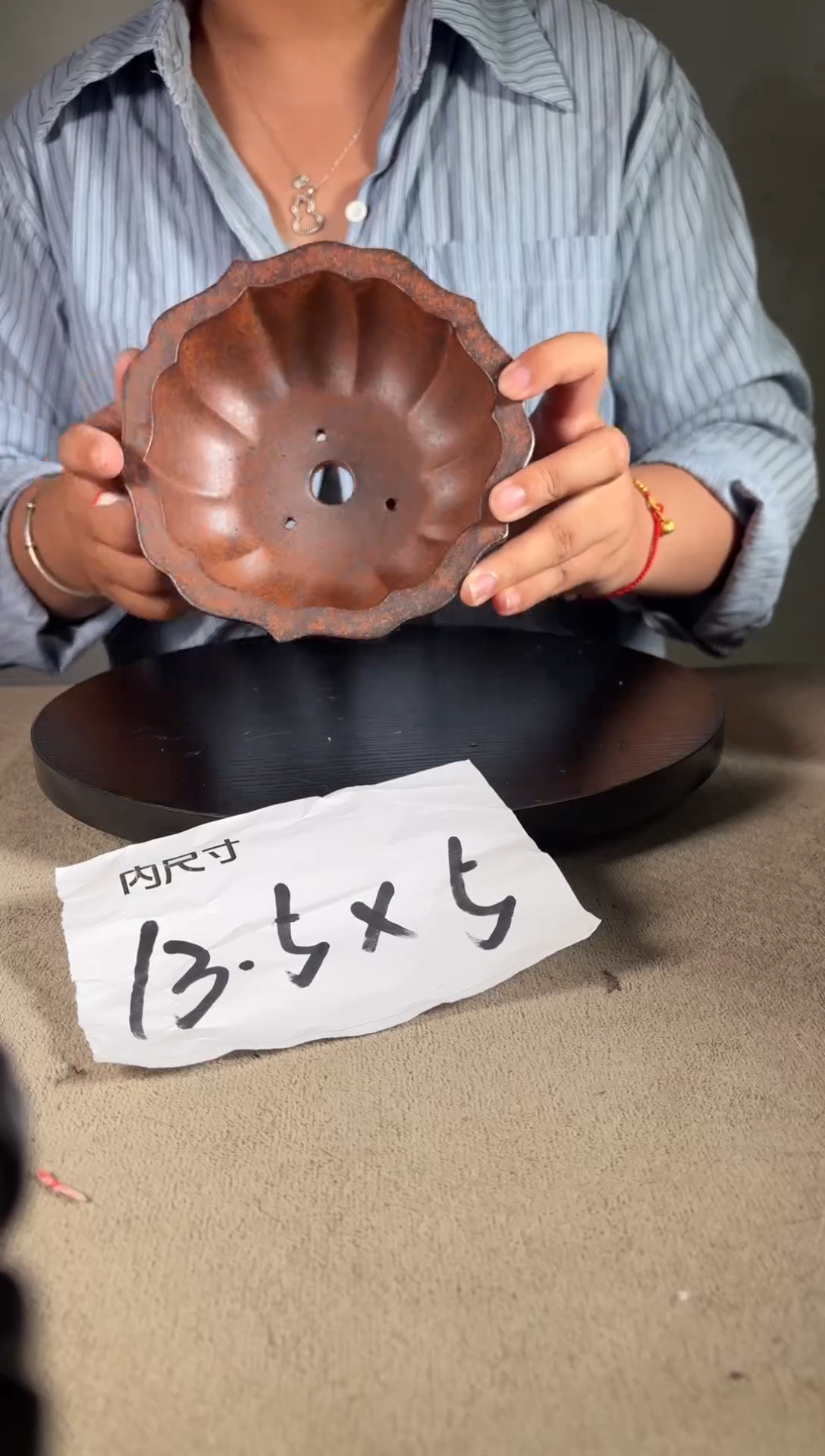 宜兴紫砂花盆小盆