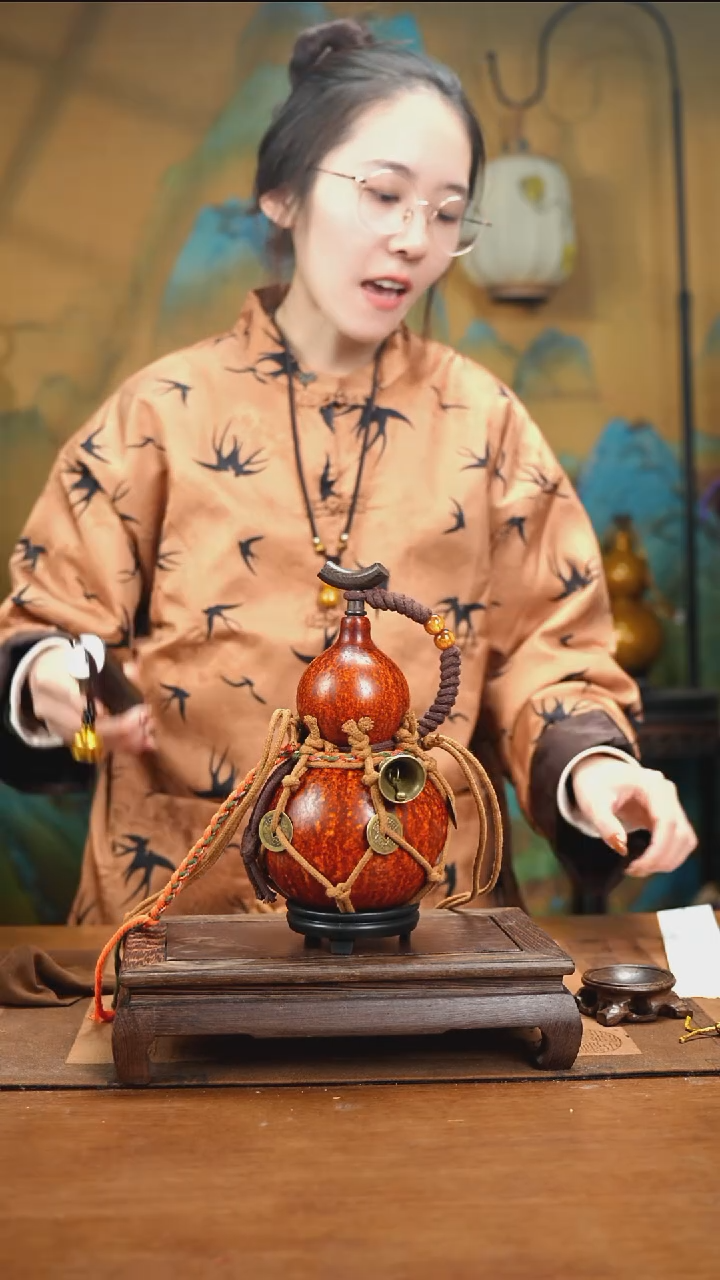 XF056网兜款大漆酒葫芦（现货现发）