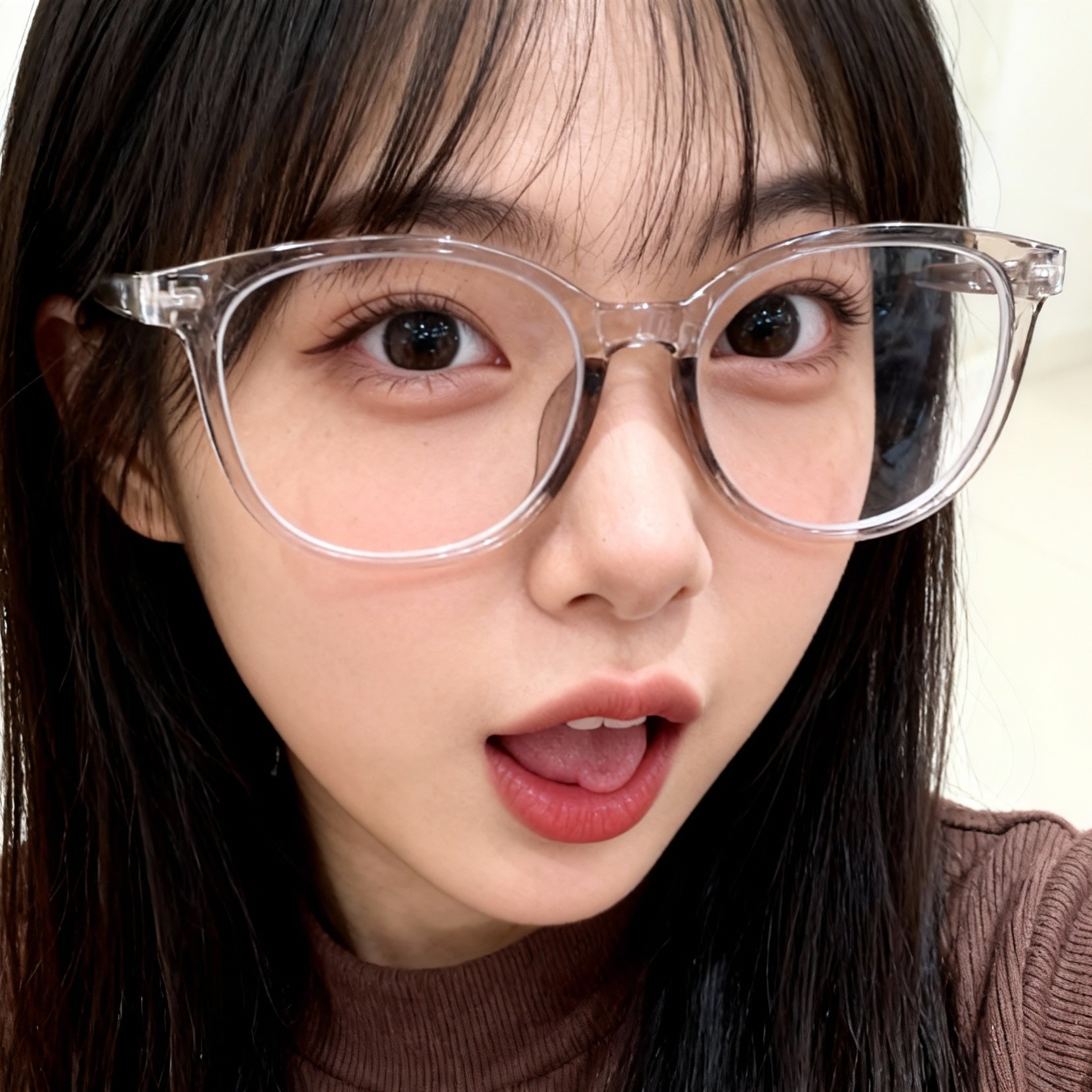 素颜镜正品超轻可配度数近视护目大框眼镜架透明平光镜防辐射显瘦商品图