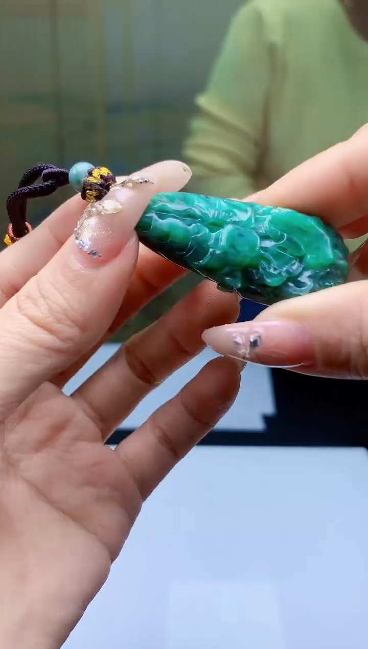 【闪购商品】定制翡翠未镶嵌4902ty-毛货挂件67