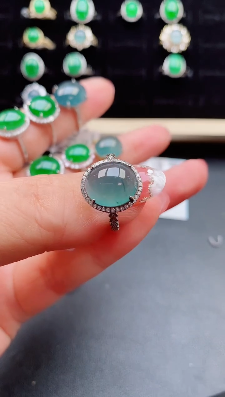 【闪购商品】翡翠戒指银S925镶嵌05800