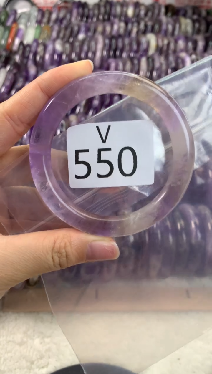 【闪购商品】水晶水晶手镯V未镶嵌550-55