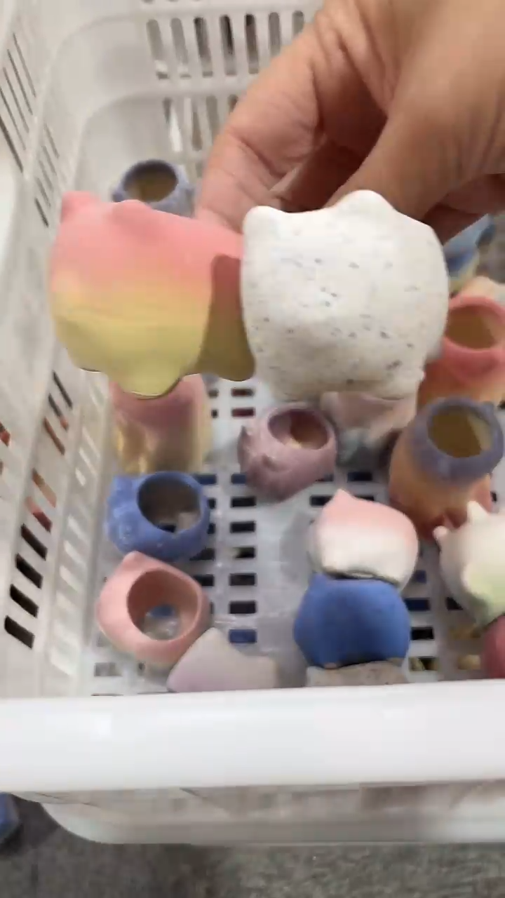 麦饭石粗陶多肉花盆口径3.5*3两个