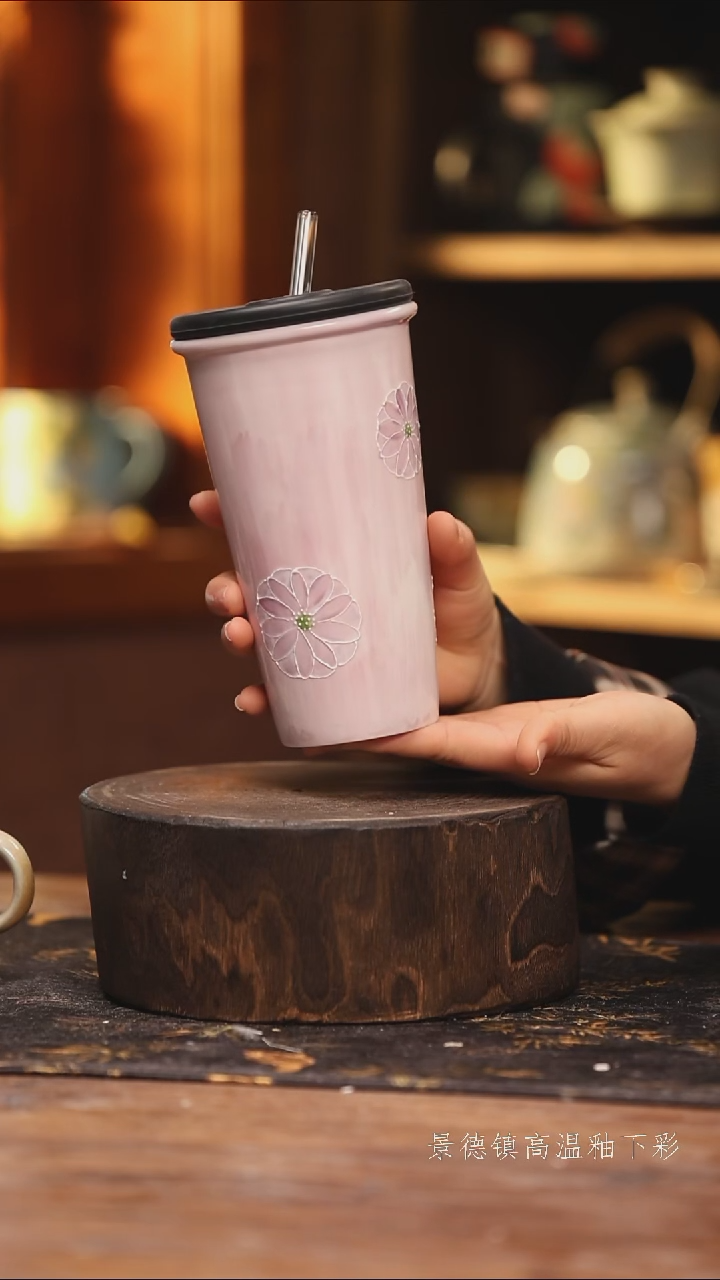 陶瓷景德镇高温釉下手绘陶瓷@L191@