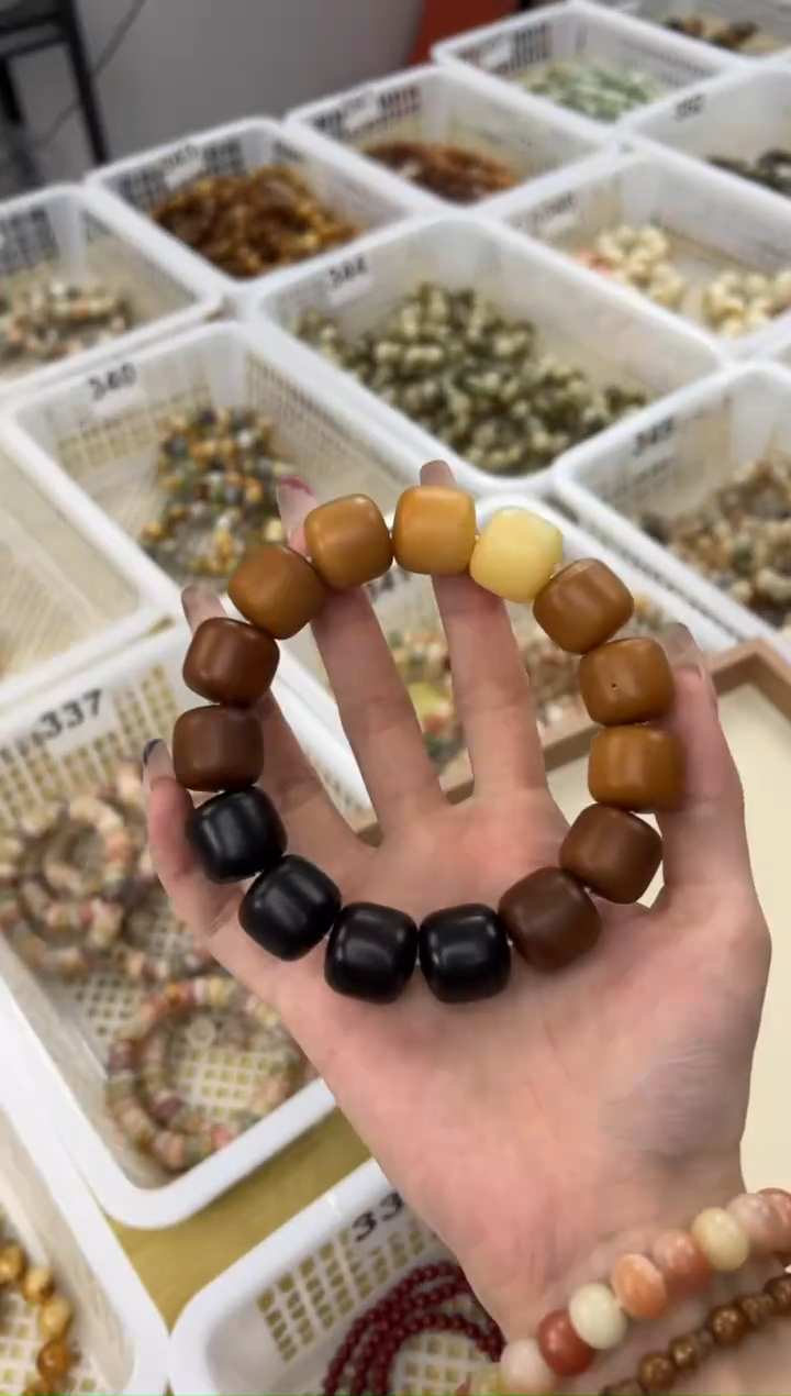 手串菩提根/象牙果卡18桶珠手串大瑕疵363